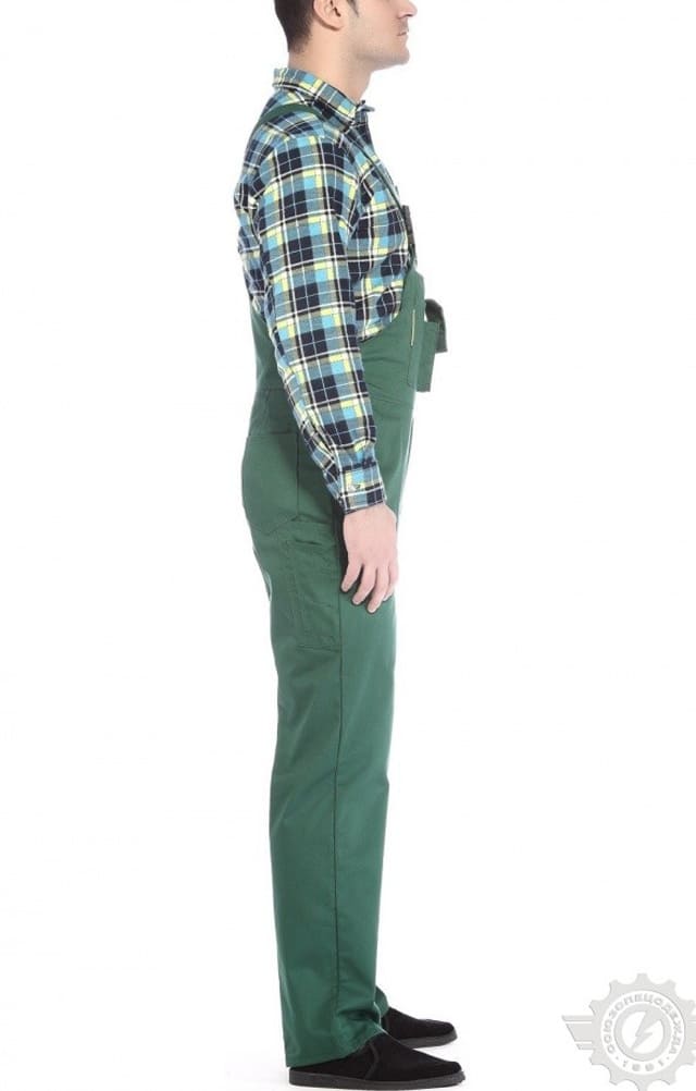 65606 Полукомбинезон "Эксперт-2" зеленый  Летняя спецодежда  размер 52-54/182-188  - Вид №4