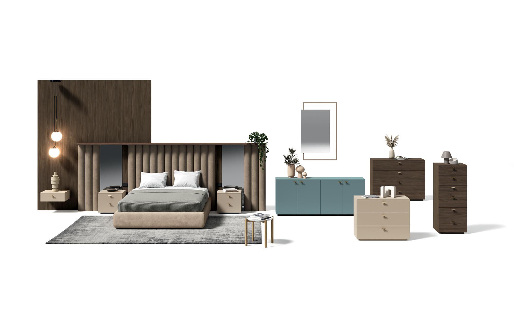 Двустворчатый комод со встроенными ручками Guzzini & Fontana Bix ARCH-00137050 - Вид №1