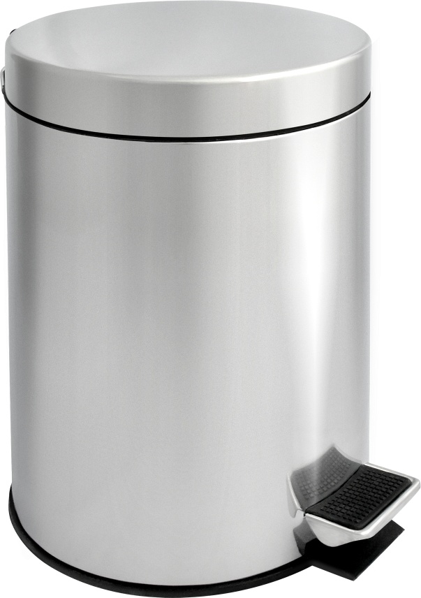 2565.060 Урна с механизмом поднятия крышки Н102 нержав сталь 5 л Solinne