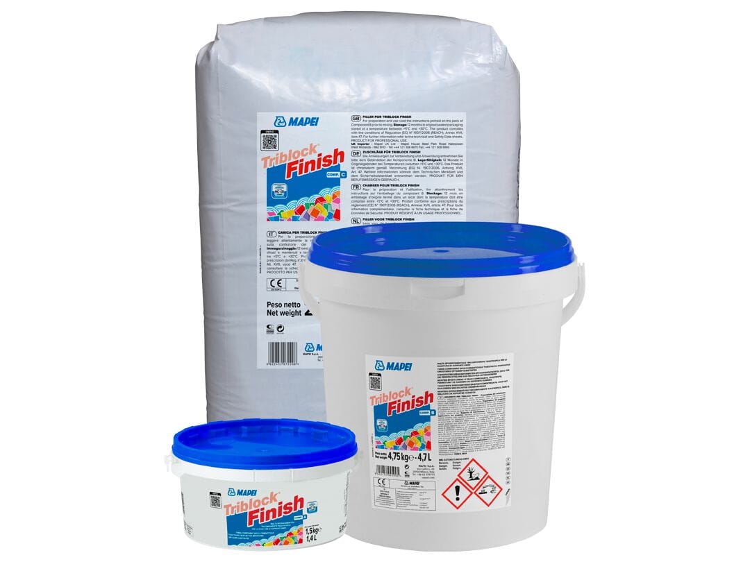 Эпоксидный раствортиксотропный трехкомпонентный раствор для бритья влажных сред MAPEI TRIBLOCK FINISH ARCH-00031431 - Вид №1