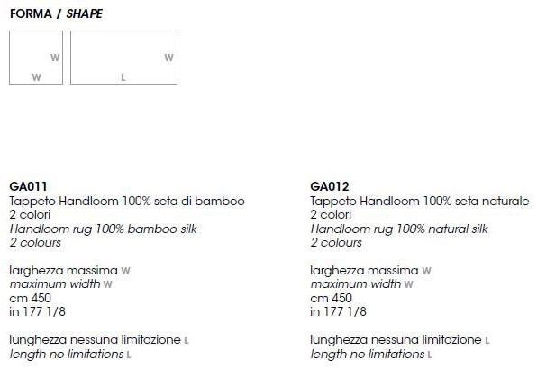Giorgetti Прямоугольный шелковый ковер в полоску sun-id-1498089 - Вид №1