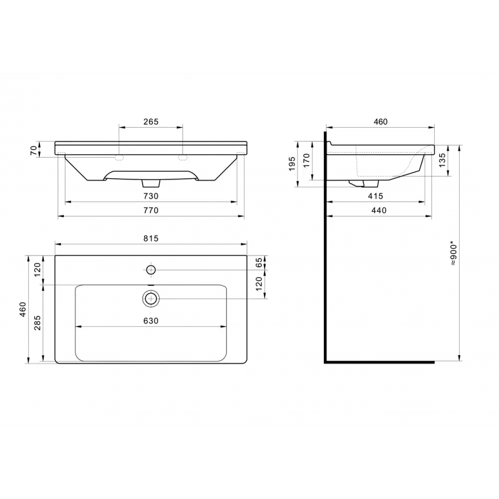 Раковина накладная Santek Адель 81.5 см STLM-2008340 - Вид №10