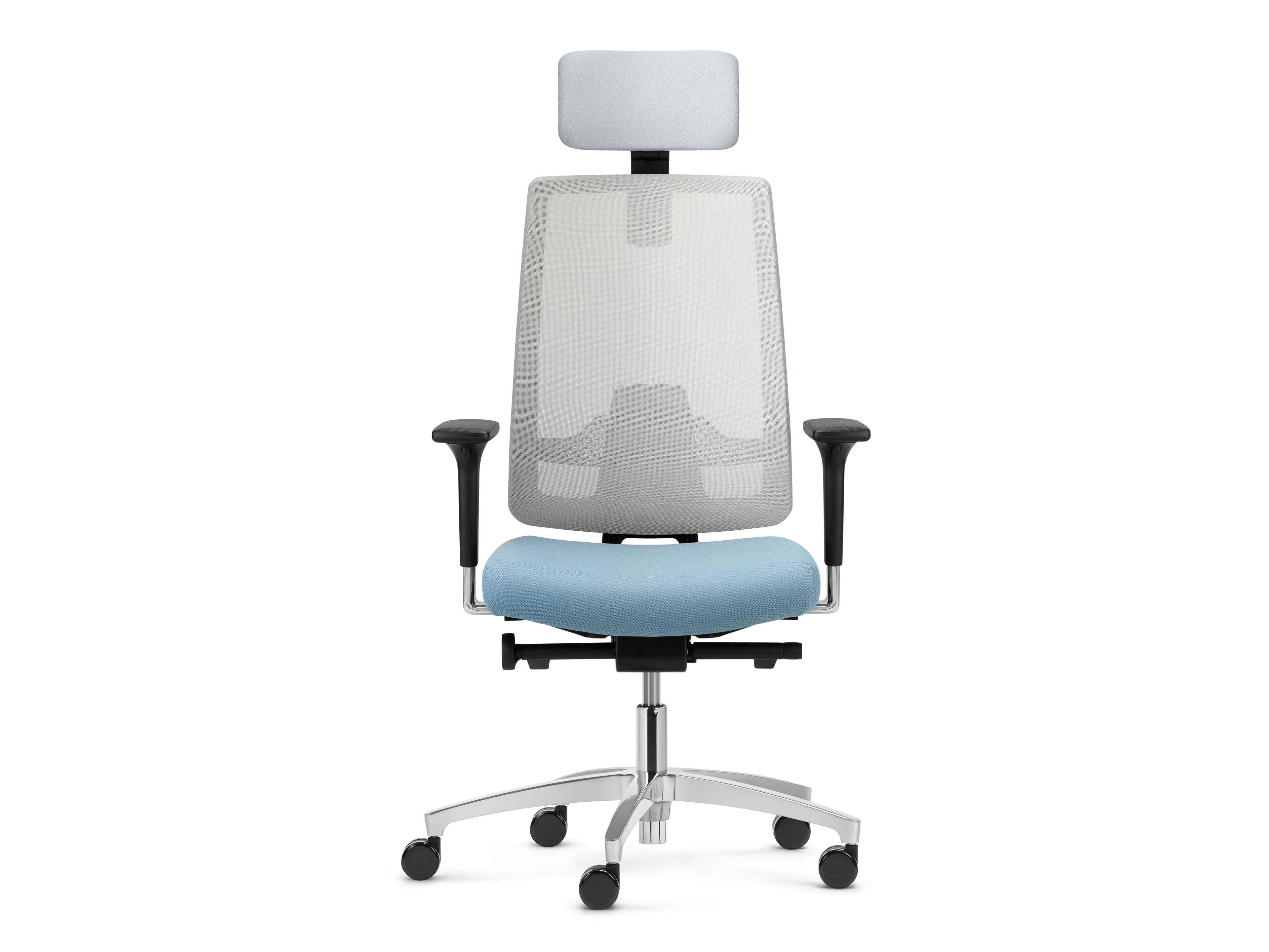 Сетчатое регулируемое по высоте вращающееся офисное кресло с подголовником Dauphin Indeed ARCH-00052539 - Вид №1