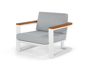 Алюминиевое мягкое садовое кресло с подлокотниками