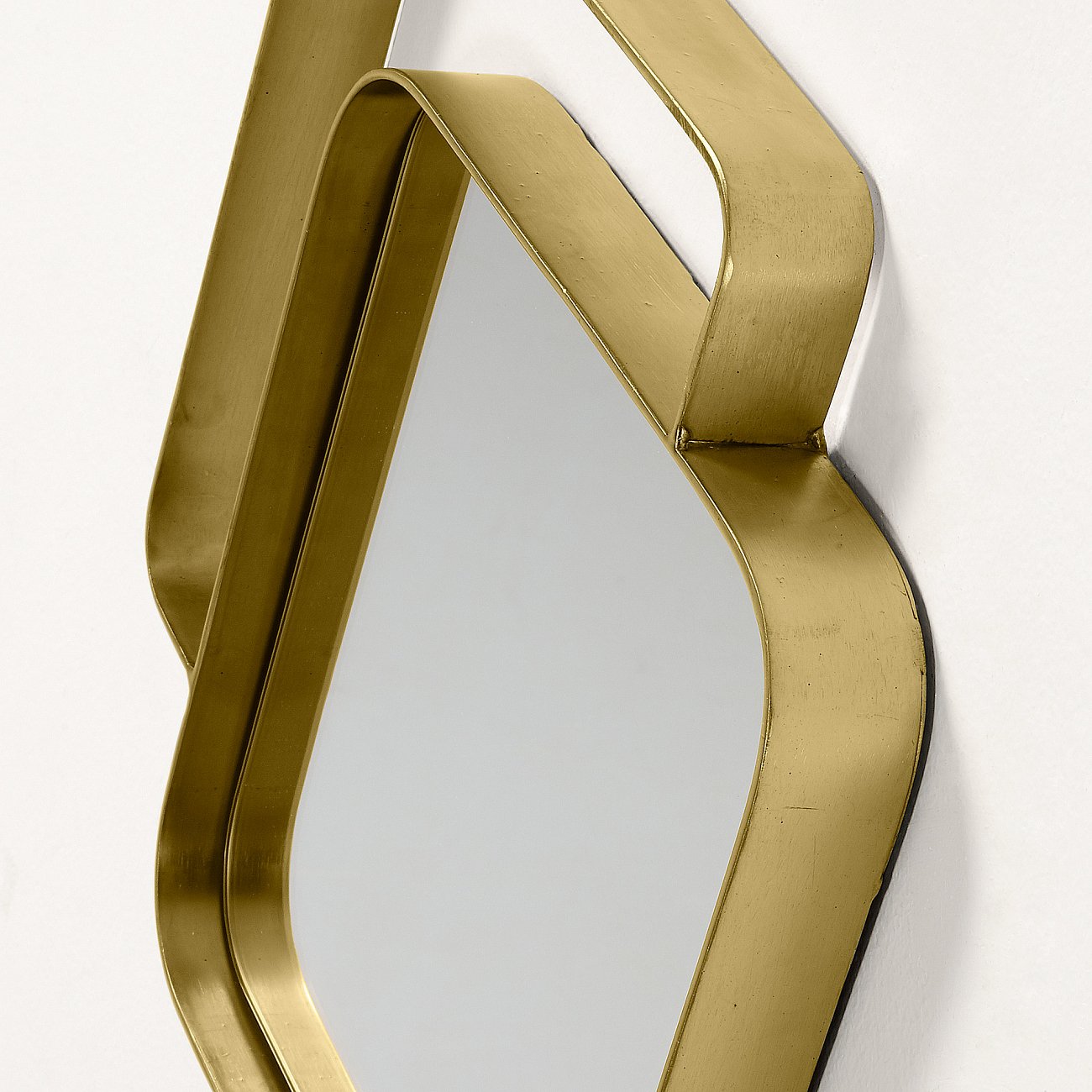 Зеркало золотое квадратное со скругленными углами Wol от La Forma LA FORMA ДИЗАЙНЕРСКИЕ 342852 Латунный;белый  - Вид №2