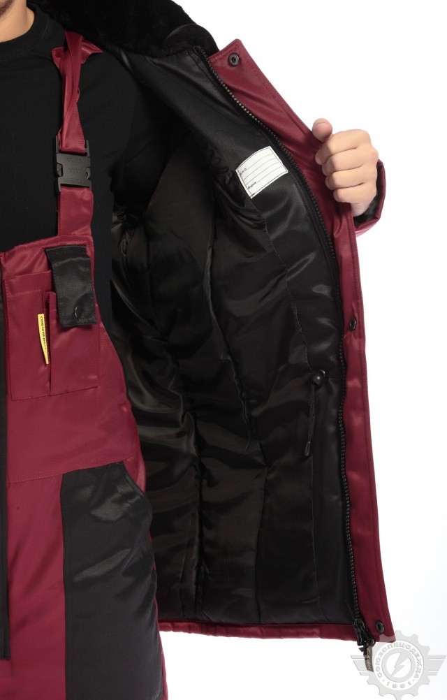 61590 Костюм "Сатурн" зимний бордо  Зимняя спецодежда  размер 56-58/182-188  - Вид №14