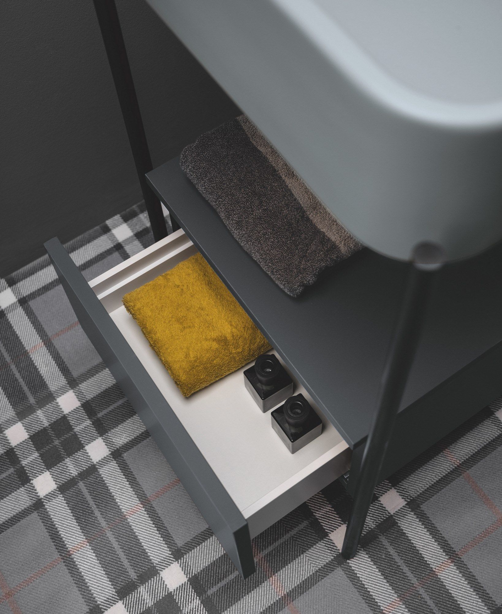 Напольная раковина из нержавеющей стали и дерева с ящиками Axa вещь ARCH-00144484 - Вид №2