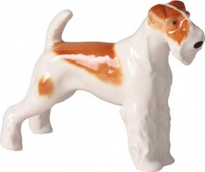 80321 Императорский фарфоровый завод Скульптура "Терьер" Фарфор твердый