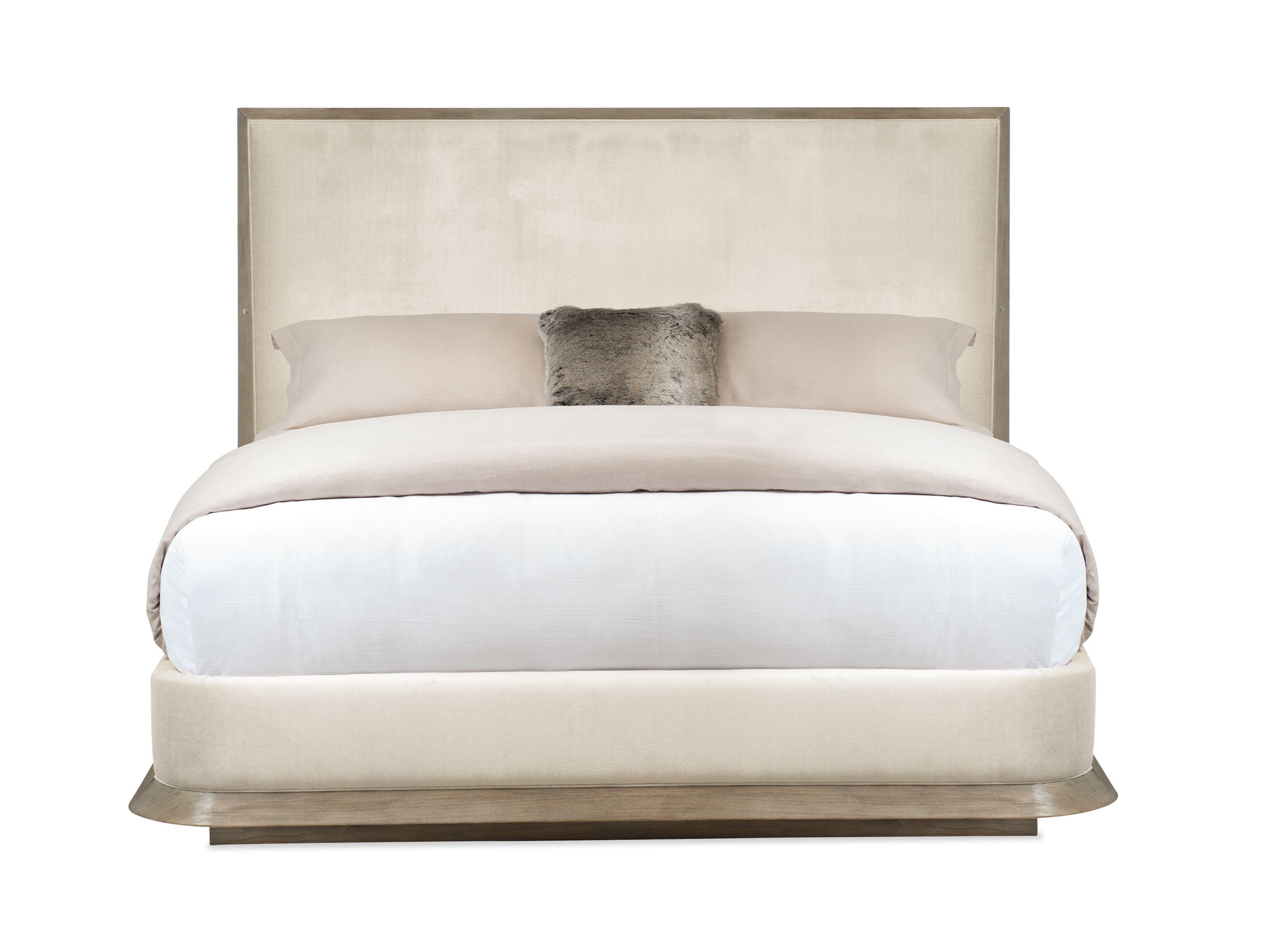 Двуспальная кровать из ткани с мягким изголовьем Caracole THE STAGE IS SET ARCH-00117323