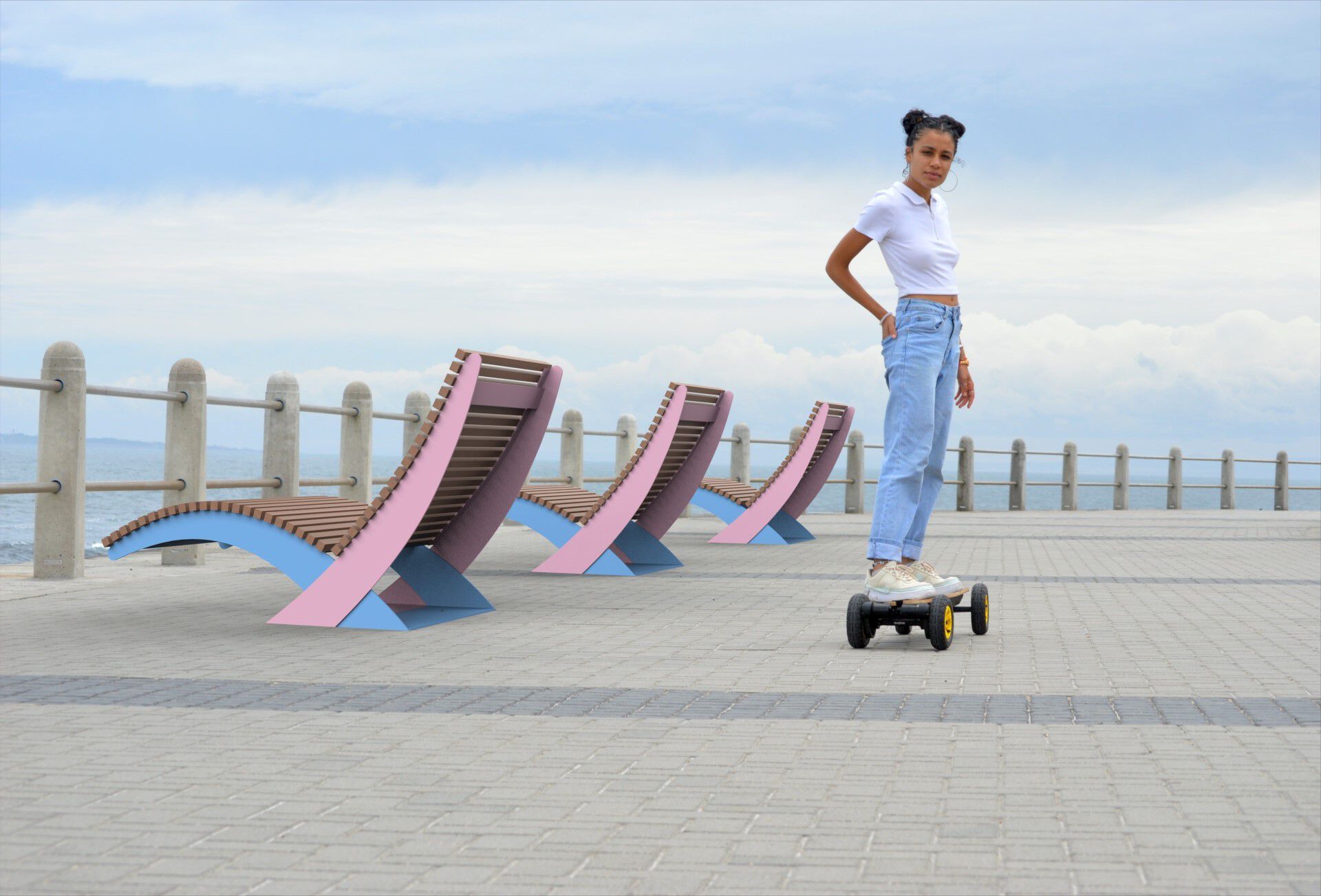 Наружное сиденье из стали и дерева CITYSì DOVE ARCH-00114855 - Вид №3