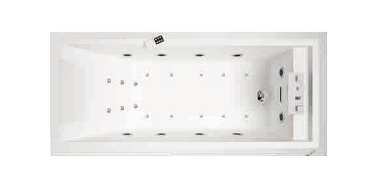 Ванна Dream Plus Novellini SENSE 4 с набортным смесителем и панелями из белого ореха SE4E19080T7U3Q - Вид №2