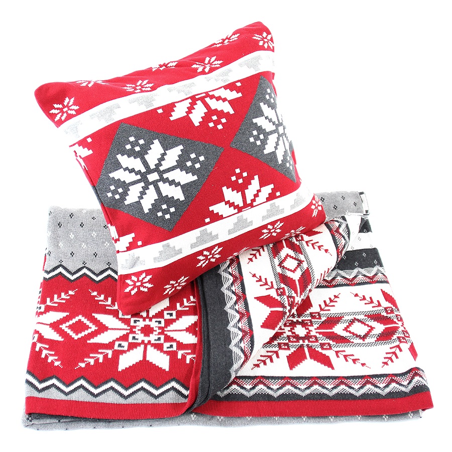 Подушка с орнаментом christmas story, 45х45 см ENJOYME ОРНАМЕНТ 254889 Красный  - Вид №2