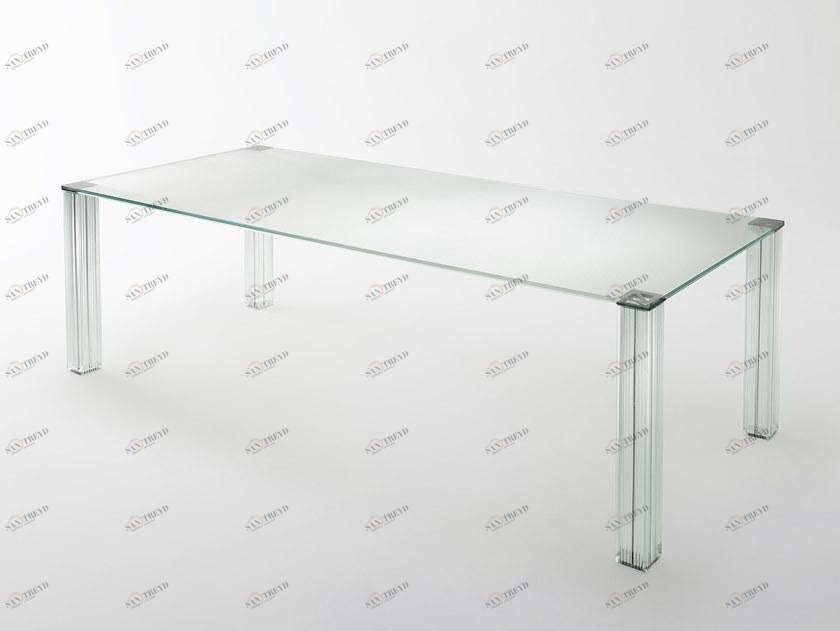 Glas Italia Прямоугольный стол из хрусталя Cryptée sun-id-1474924