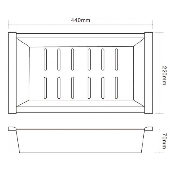 Zorg С 12-5 Поддон Аксессуары кухонные Zorg для рекомендованной мойки серии PVD  - Вид №2