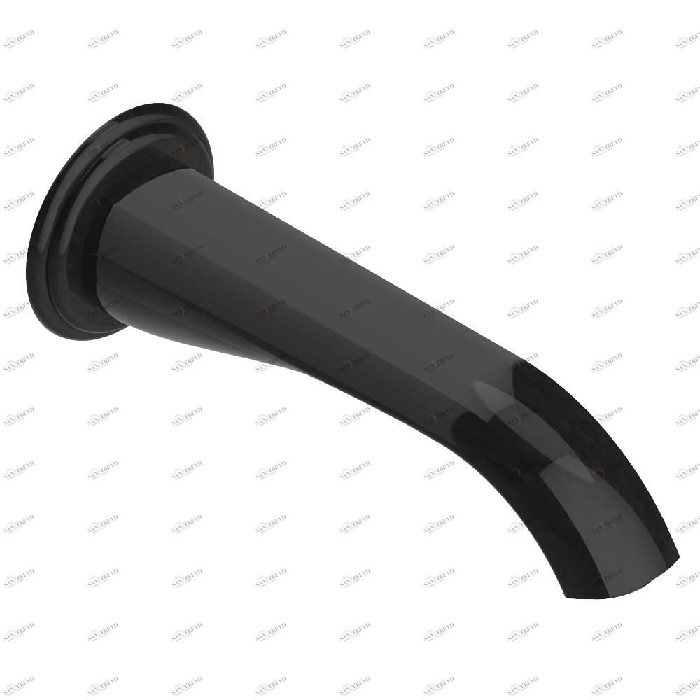 U6D-22G Излив для ванны встраиваемый в стену - ГОЛИАФ Thg-paris Pétale de Cristal, черный хрусталь Покрытие PVD бронза U6D 22G CAT.F