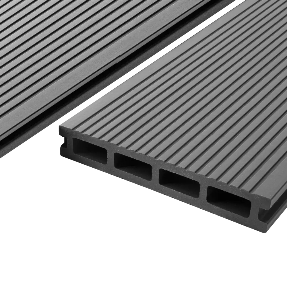 Террасная доска ДПК T-Decks цвет Серый 4000x150x25 мм двусторонний вельвет 0.6 м² STLM-2057427 - Вид №2