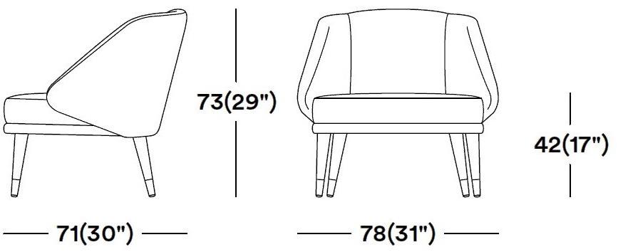 Tirolo Кожаное кресло с подлокотниками Meg 071 p - Вид №9
