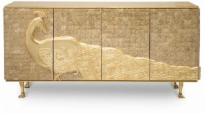KOKET Буфет сусальным золотом с раздвижными дверцами Camilia