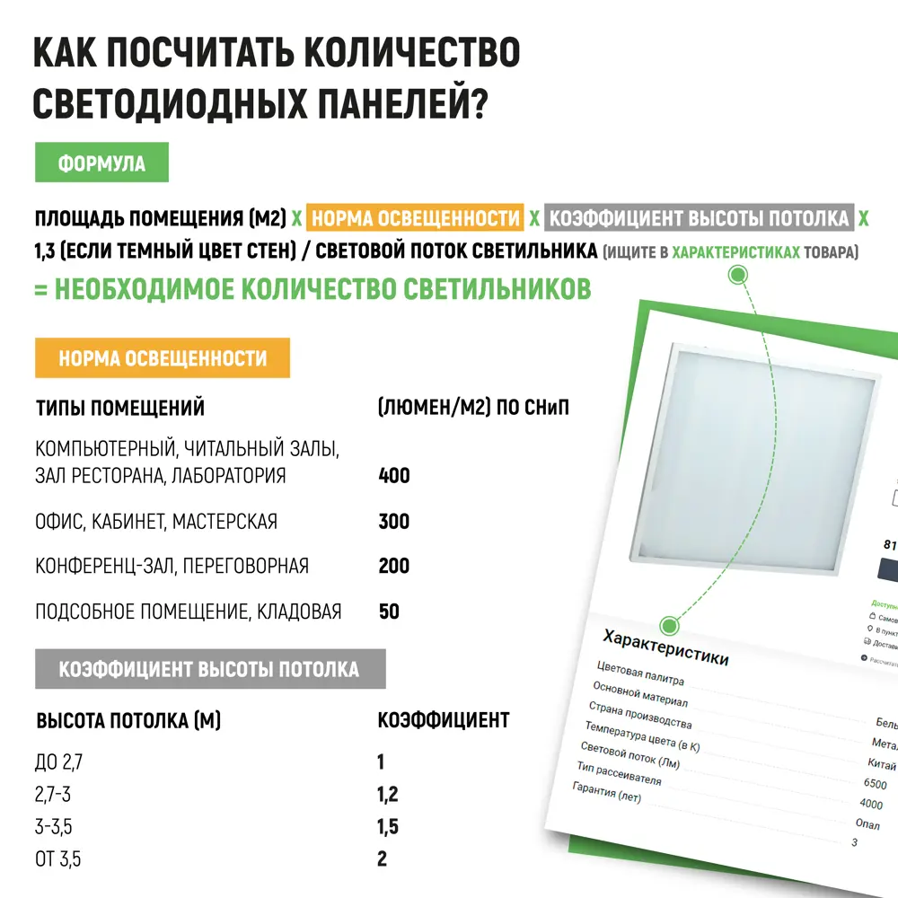 Панель светодиодная IEK 6573-P, 24 Вт, 6500 К, свет холодный белый STLM-2180446 - Вид №6