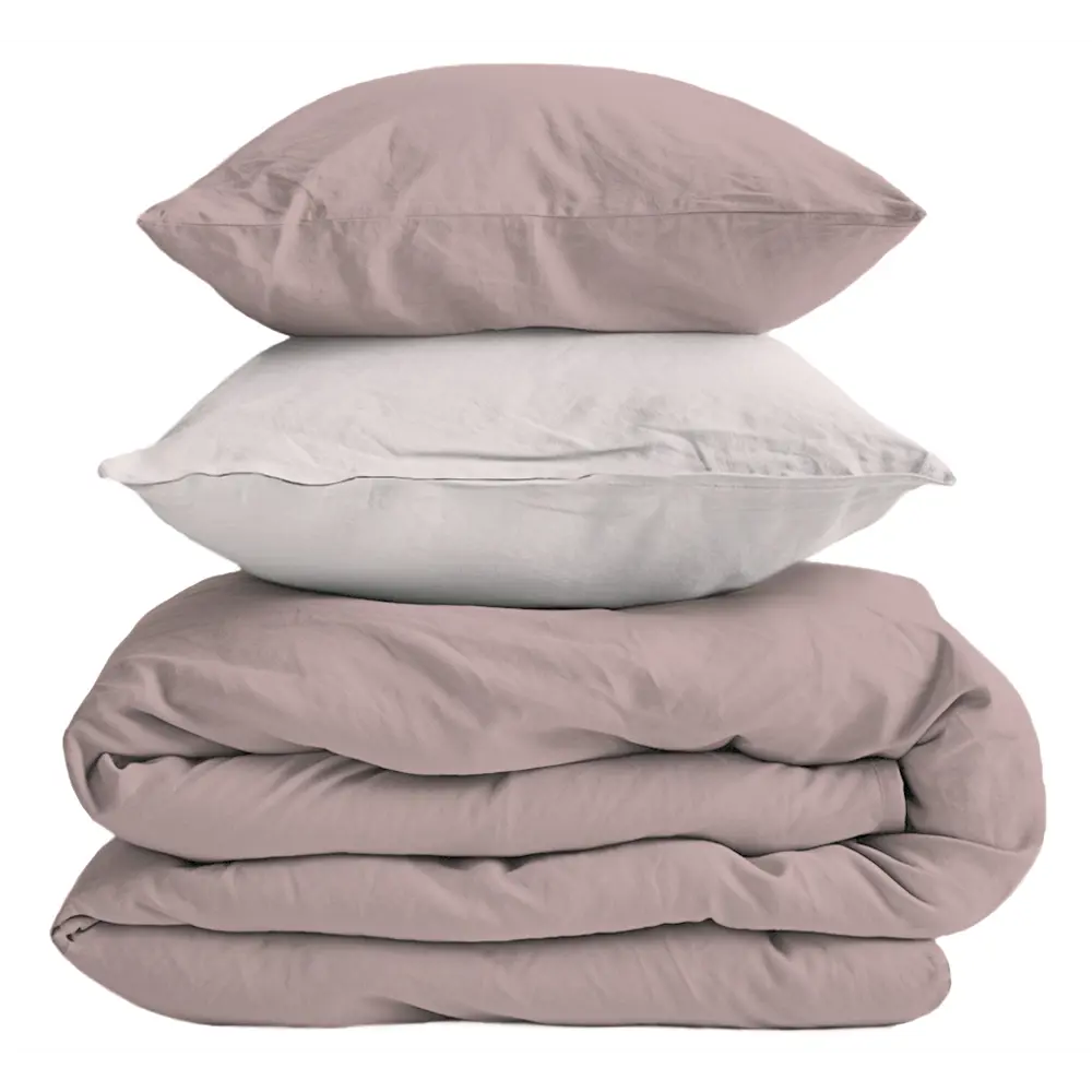 Комплект постельного белья НТК евро в нежно-розовом цвете из полисатина 89404973 STLM-1564393 - Вид №2