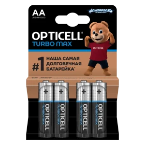 Батарейка алкалиновая Opticell Turbo Max LR06 AA 4 шт. 89446268 STLM-2029520