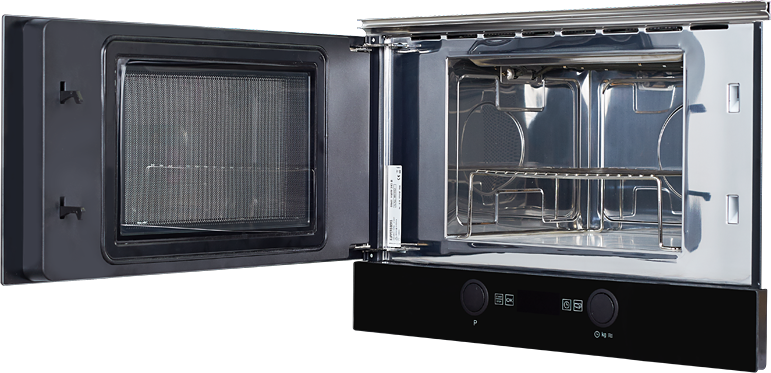 HMW 393 B Встраиваемая микроволновая печь, электронное управление, 14 автоматических программ, функция запоминания для 3 режимов, 5 уровней мощности, функция автоматической и ручной разморозки, таймер на 90 минут, камера из нержавеющей стали, блокировка о Santreyd  - Вид №2