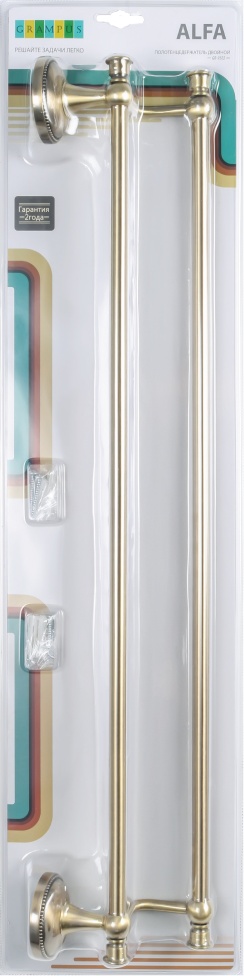 9502 Полотенцедержатель трубчатый двойной GR- GRAMPUS ALFA - Вид №1