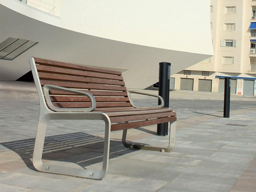 mmcité1 Скамейка из алюминия и дерева Portiqoa sun-id-1455212 - Вид №6