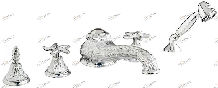 Bronces Mestre Смеситель для ванны на 5 отверстий с отдельными розетками Versailles 230716.b040.50