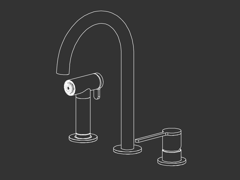 Смеситель для кухни на столешнице со съемным ручным душем CEADESIGN INNOVO ARCH-00092640