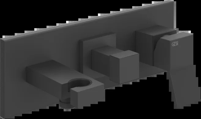 Смеситель для душа 53141 299 Gessi Rettangolo k МАТОВО-ЧЕРНЫЙ