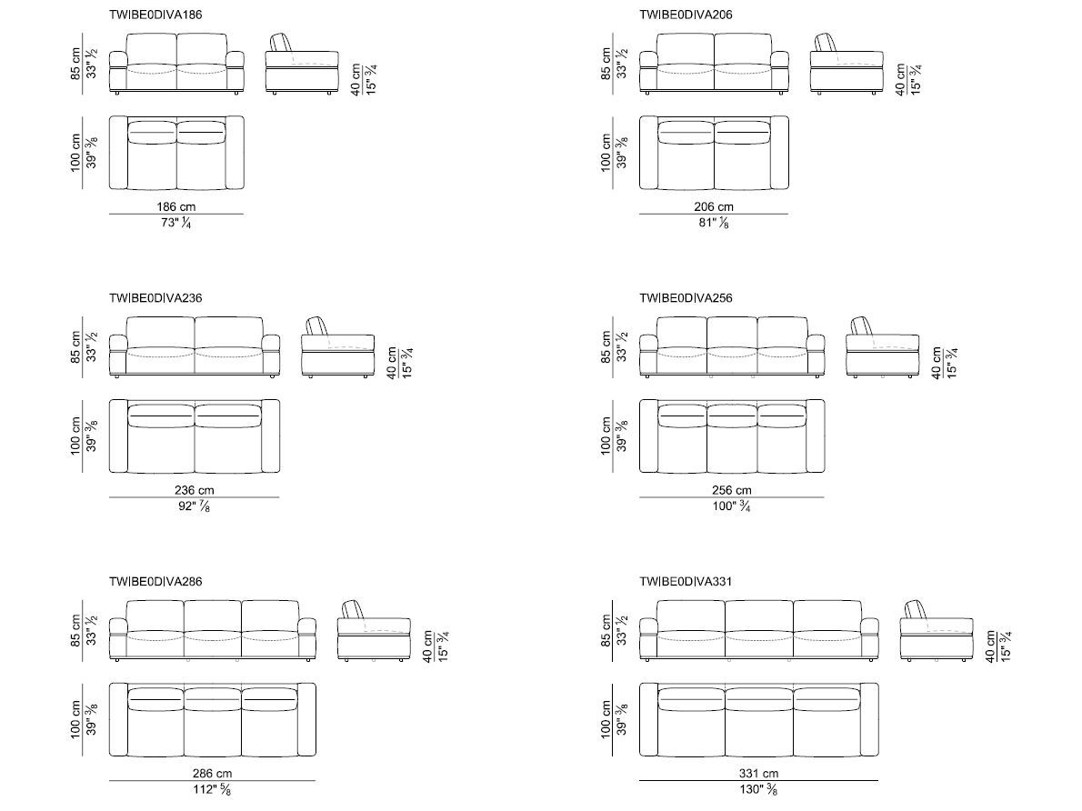 3-местный кожаный диван i 4 Mariani Twibe ARCH-00074724 - Вид №5