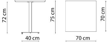 Vermobil Садовый стол из металла квадратный Mogan Mg7070 - mg8080 - Вид №2