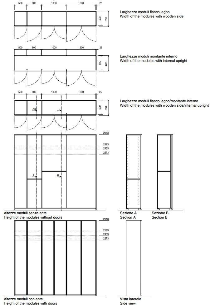 Porro Модульная гардеробная на заказ Storage sun-id-1430395 - Вид №31