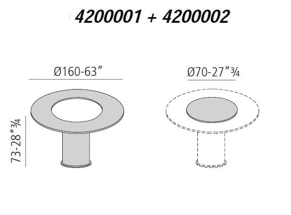 Круглый обеденный стол Vibieffe 4200 CIRCLE ARCH-00131957 - Вид №6