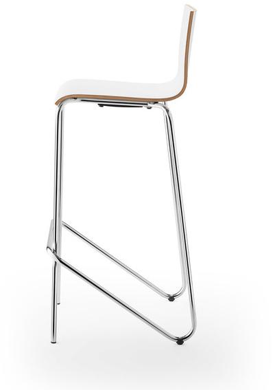 rosconi Высокий штабелируемый табурет из фанерованной древесины со спинкой Aticon sun-id-1350964 - Вид №2