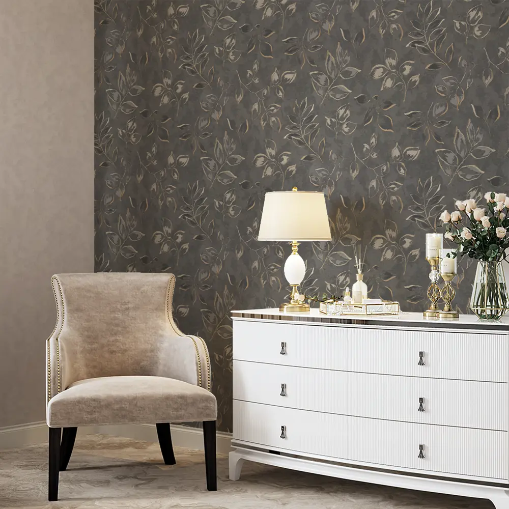 Обои флизелиновые Palitra Planet Diana темно-серые 1.06 м PP72136-44 STLM-2157708 - Вид №3