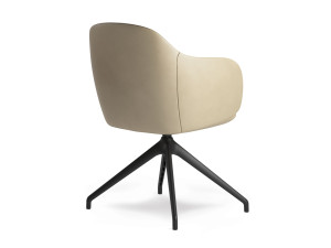 Кожаный стул с подлокотниками