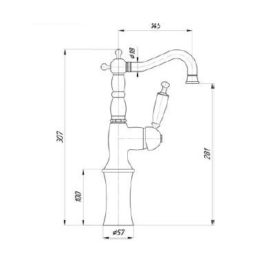 19093 Смеситель Migliore Oxford - Вид №1