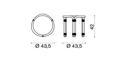 Круглый журнальный столик с мраморной и бетонной столешницей Ethimo Rotin ARCH-00005951 - Вид №3