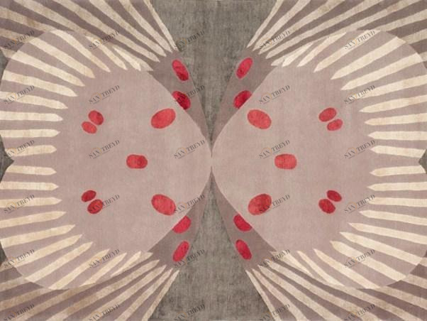 Deirdre Dyson Прямоугольный коврик ручной работы Butterfly 34