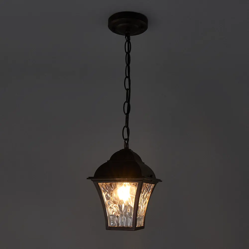 Светильник уличный подвесной Apus H IP33 1XE27X40W цвет шоколадный 83960124 STLM-2109229 Santreyd 