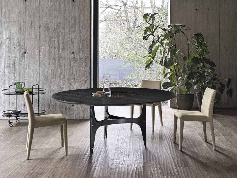 Круглый обеденный стол из стали и дерева Bontempi Casa UNIVERSE ARCH-00023397 - Вид №2