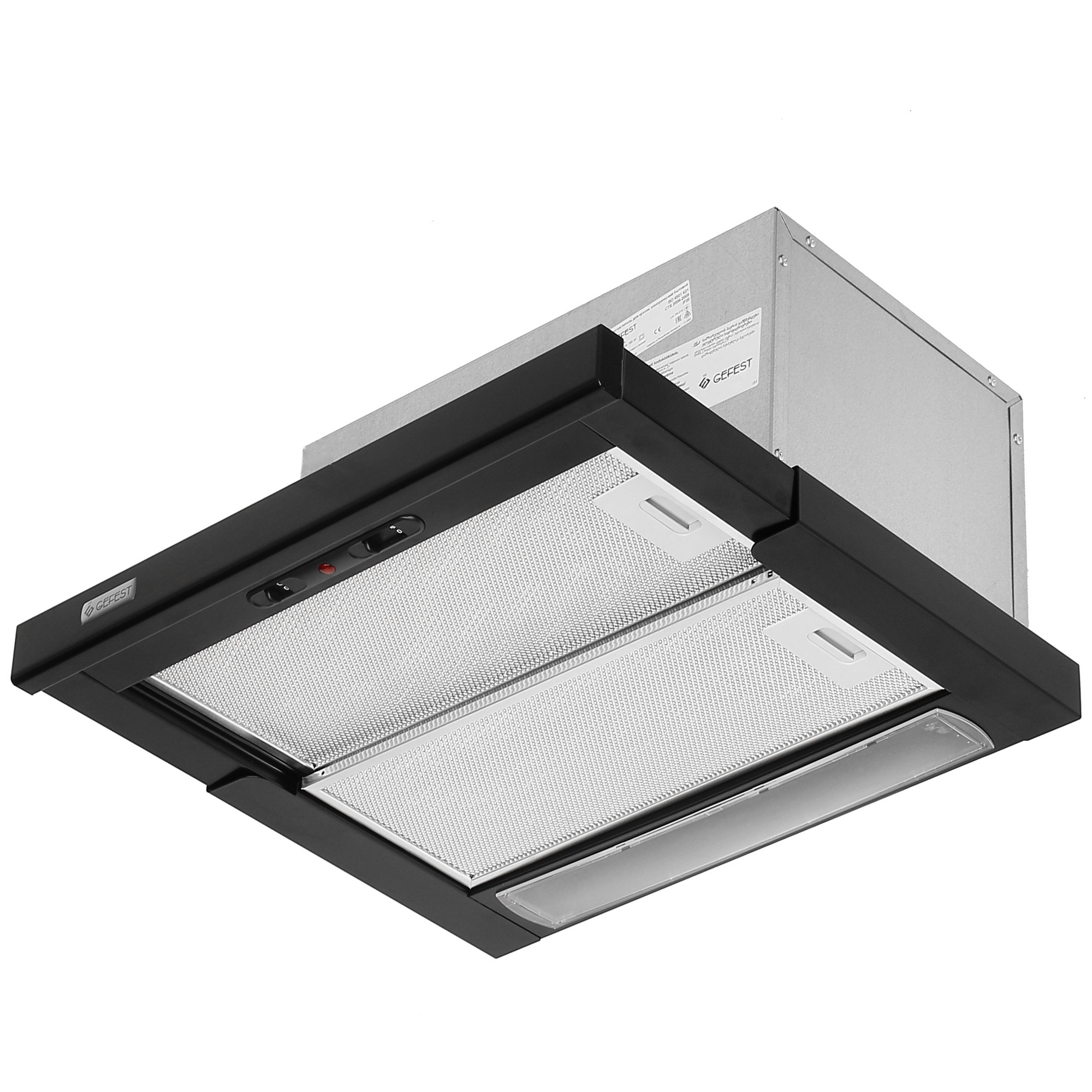 1074016 Вытяжка телескопическая Gefest ВО 4501 К21 черный/черный STDN-0011692 - Вид №2