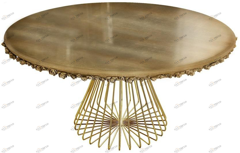 Malabar Круглый обеденный стол из дерева Pilar sun-id-1467356