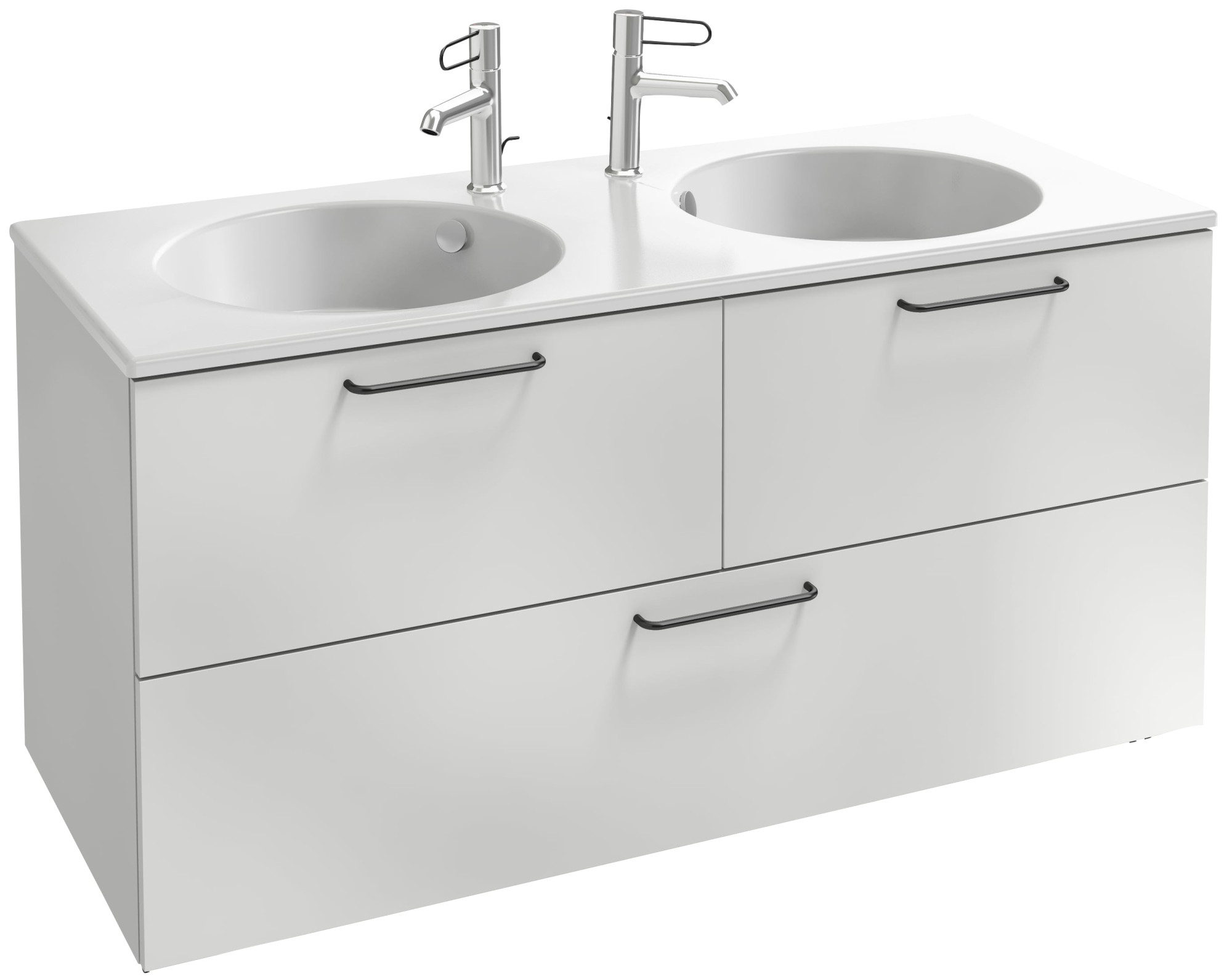 EB2545-R9-NR4 Тумба для столешницы 120 см, 3 ящика, черная ручка JACOB DELAFON ODÉON RIVE GAUCHE ODEON RIVE GAUCHE