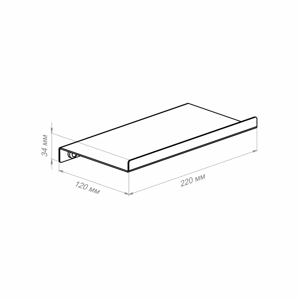 Настенная полка 22x12 см металл цвет белый 89444439 STLM-2014406 KONSENSA  - Вид №8