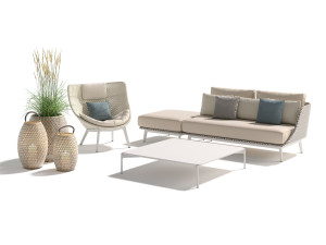 Тканевый модульный садовый диван