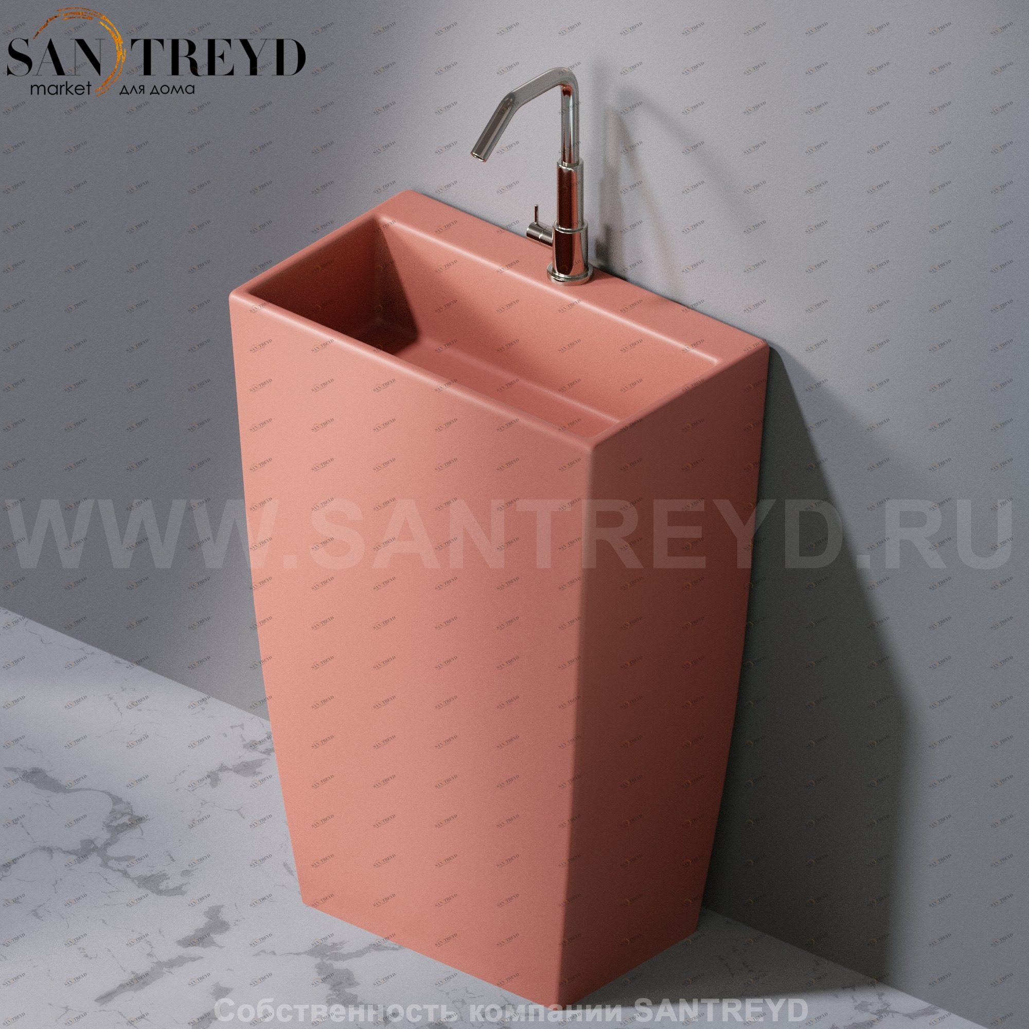 L115142 Напольная раковина стоящая прямоугольная A. e T. Italia Tower AeT ITALIA