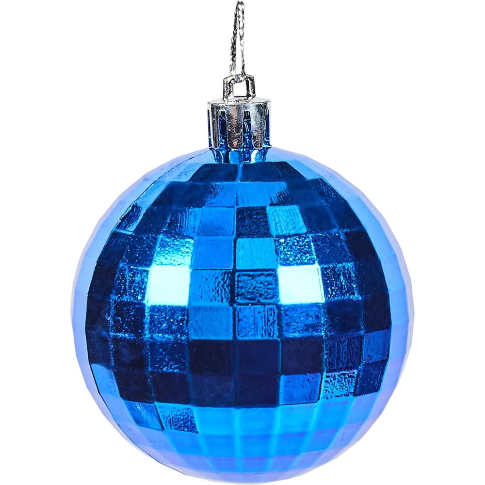 85156495 Елочный шар «Диско-шар» ø6 см пластик синий STLM-0954454 Santreyd 